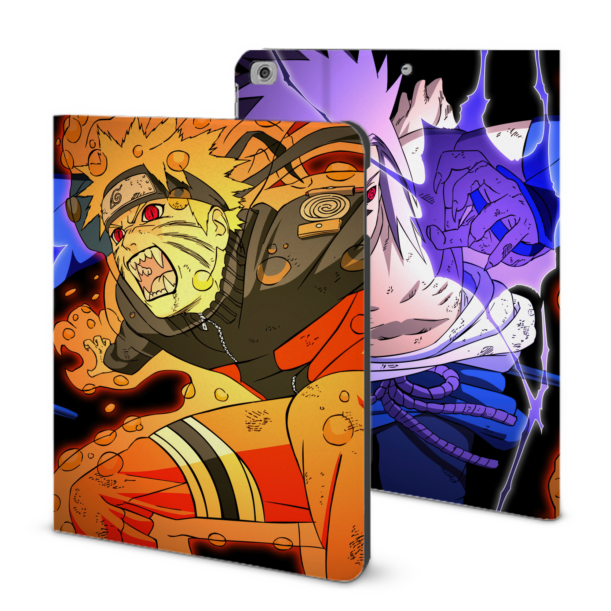（画像用） NARUTO -ナルト- NARUTO -ナルト- 疾風伝 IPad ケース ブック型 PUレザー TPU 耐衝撃 軽量 薄型 ペン収納なし 全面保護 IPad 各モデル対応